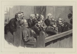 Skisser i Royal Courts of Justice, en felles jury